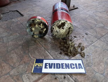 PDI La Calera incautó marihuana que era transportada en un extintor