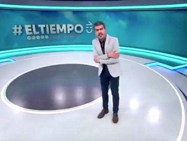 "Ay, mi codo": Meteorólogo de CHV 'subió al columpio' a Catalina Pulido