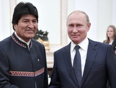 Evo Morales viajó a Rusia para reunirse este jueves con Vladimir Putin