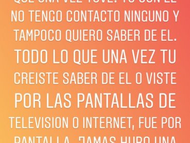 Leo Méndez confesó que no tiene relación con su padre: "No quiero saber de él"