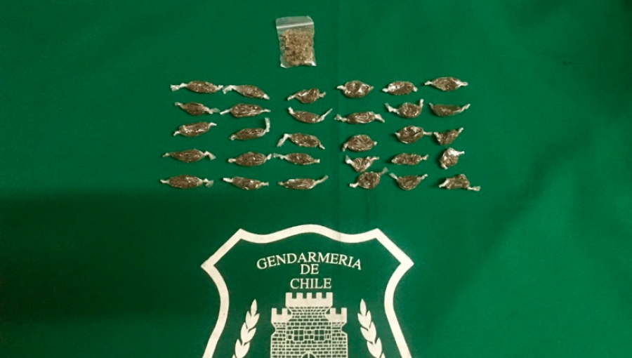 Gendarmes sorprendieron a una mujer que intentó ingresar marihuana a la cárcel de Los Andes