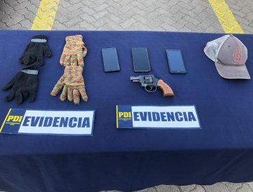 PDI Los Andes desarticuló banda criminal de Santiago dedicada a asaltar a clientes bancarios