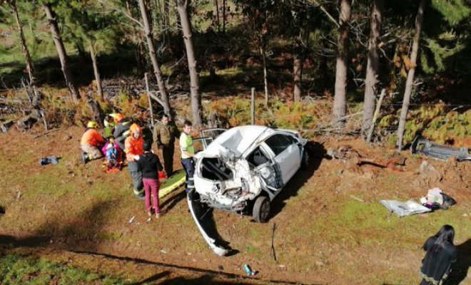 Una fallecida y 4 heridos deja accidente en ruta a Quirihue en región de Ñuble