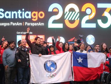 Chile presentó la bandera panamericana en el vamos a los Juegos "Santiago 2023"