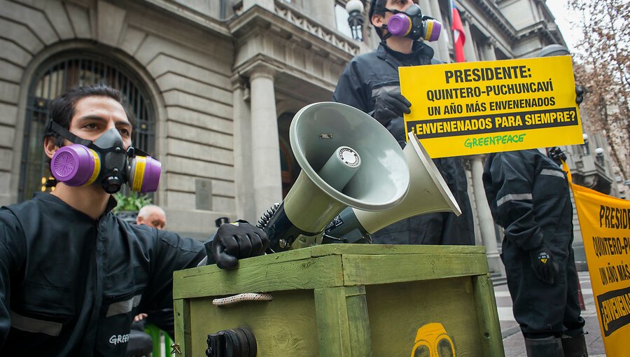 Greenpeace acusó al Gobierno de no proteger a población de Quintero y Puchuncaví