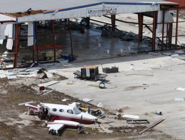 Aeropuerto de Gran Bahama quedó completamente destruido tras paso del huracán Dorian