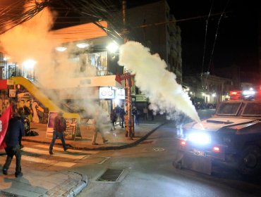 Marcha no autorizada por los derechos sociales terminó con incidentes en Valparaíso