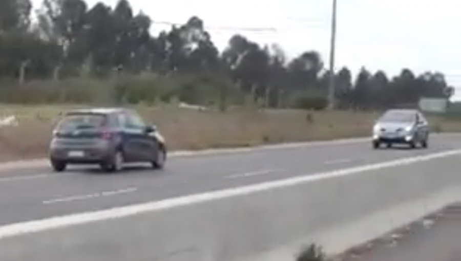 Captan irresponsable maniobra de conductor en ruta Viña del Mar - Concón