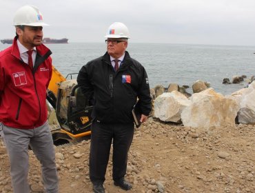 Dan inicio a primera etapa de obras de protección del paseo Juan de Saavedra de Valparaíso