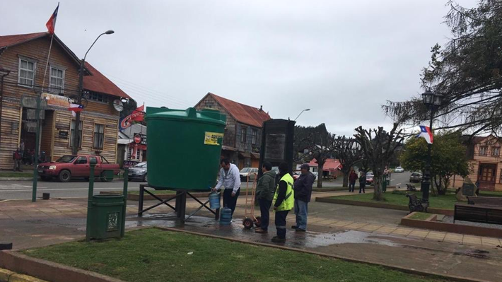 Sistema de agua potable en Puerto Octay fue contaminado por un diluyente