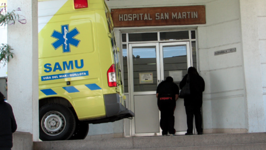 Hombre ingresó al hospital San Martín de Quillota con 14 heridas de bala en sus piernas