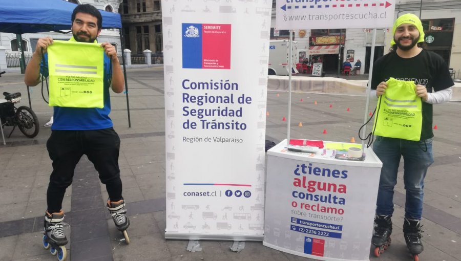 Con jornada de educación vial, Valparaíso conmemoró el Día Nacional Sin Auto