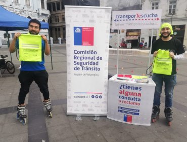 Con jornada de educación vial, Valparaíso conmemoró el Día Nacional Sin Auto