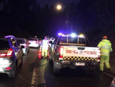 Tres lesionados dejó colisión de alta energía en la ruta Las Palmas de Viña del Mar