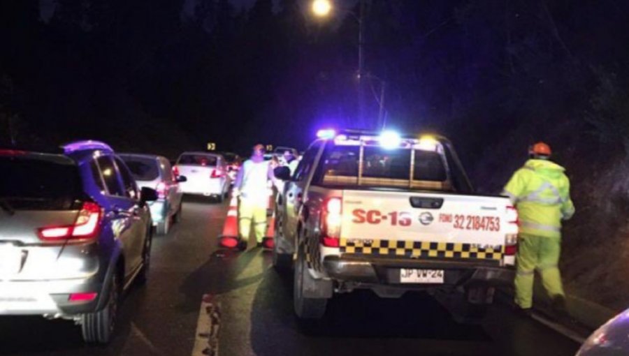 Tres lesionados dejó colisión de alta energía en la ruta Las Palmas de Viña del Mar