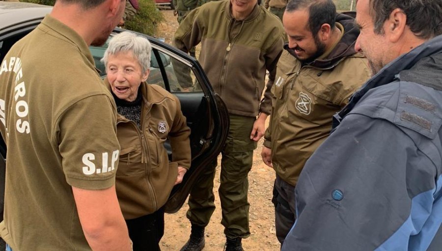 Encuentran a anciana con Alzheimer perdida desde ayer en Limache