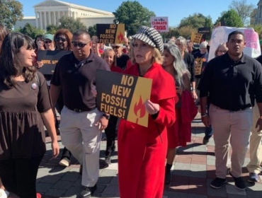 Jane Fonda fue detenida durante protesta en el Capitolio contra el cambio climático