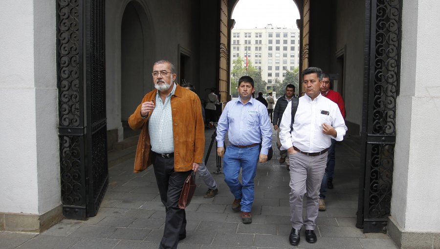 Ministro Chadwick recibe en La Moneda a transportistas forestales movilizados