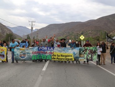 Crisis hídrica: Vecinos de comuna de San Esteban se toman ruta internacional