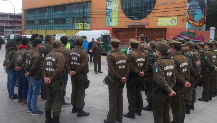 18ª ronda masiva policial culmina con 319 personas detenidas en la región de Valparaíso