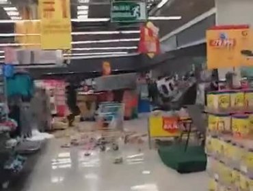 Saqueo masivo en Supermercado Líder de 15 norte en Viña del Mar