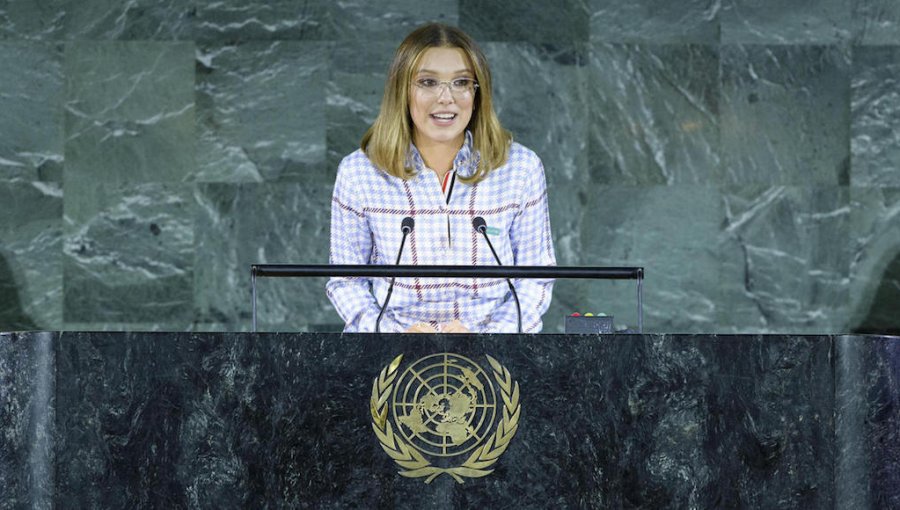 Millie Bobby Brown condena el bullying con emotivo discurso ante ONU