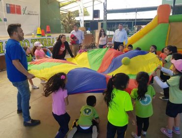 Escolares disfrutaron de masivo festival deportivo recreativo en colegio de Quillota