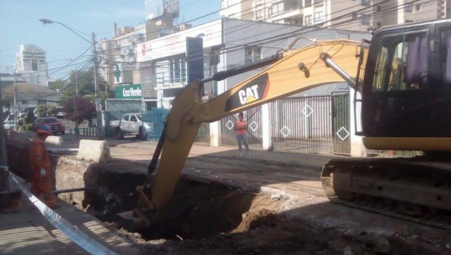 Viña del Mar: Un 27% de avance presentan las obras del nuevo colector Traslaviña