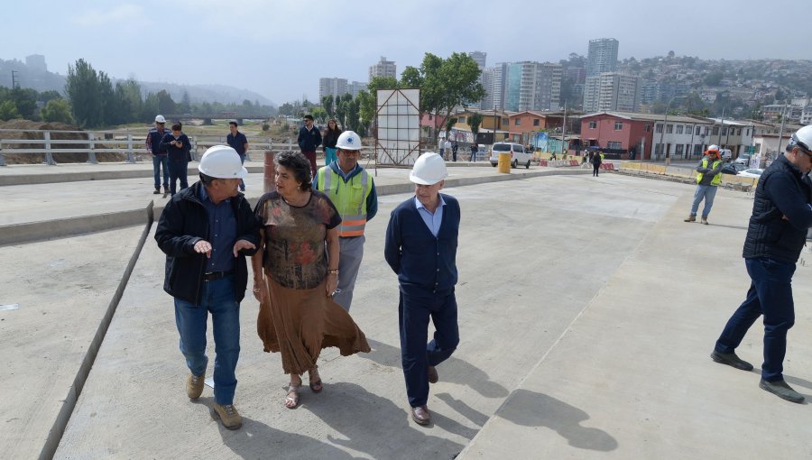 Construcción del puente Los Castaños de Viña del Mar registra un 80% de avance