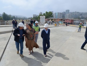 Construcción del puente Los Castaños de Viña del Mar registra un 80% de avance