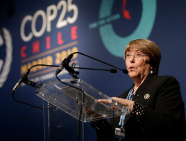 Michelle Bachelet en COP25: "Los jóvenes han estado a la vanguardia de esta lucha"