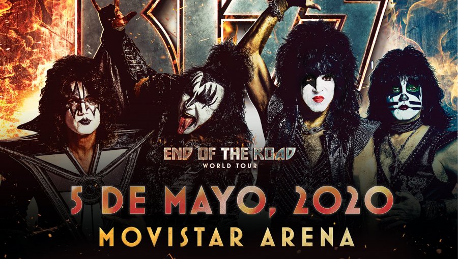 Confirman que Kiss se presentará por última vez en Chile en mayo del 2020