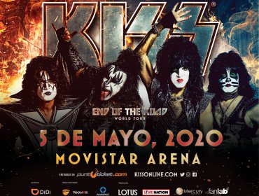 Confirman que Kiss se presentará por última vez en Chile en mayo del 2020