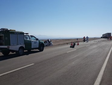 Un muerto deja accidente en ruta Calama con la localidad de Chiu Chiu