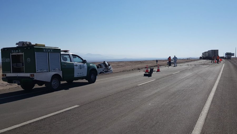 Un muerto deja accidente en ruta Calama con la localidad de Chiu Chiu