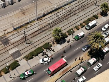 Balacera en la plaza Sucre de Viña del Mar deja a un hombre muerto y a una mujer lesionada