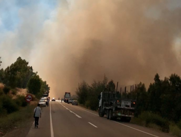 Declaran Alerta Roja en San Javier por incendio forestal que se acerca a zona poblada