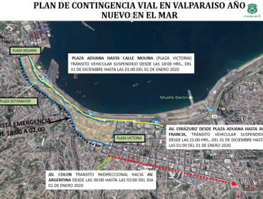 Estos son los desvíos y cortes de tránsito que se aplicarán este martes 31 en Valparaíso