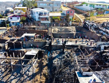 Catastro final: 274 viviendas resultaron afectadas por incendio en cerros Rocuant y San Roque de Valparaíso