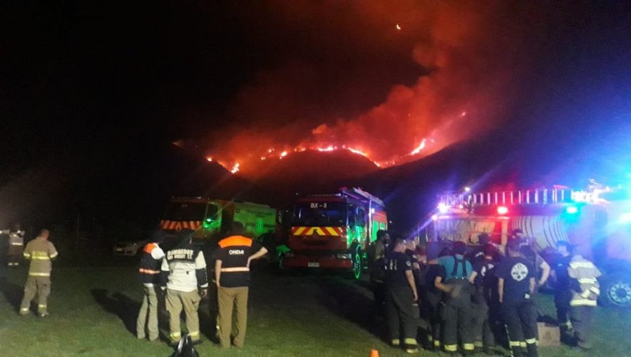 Incendio forestal en la comuna de Coltauco ha consumido 150 hectáreas