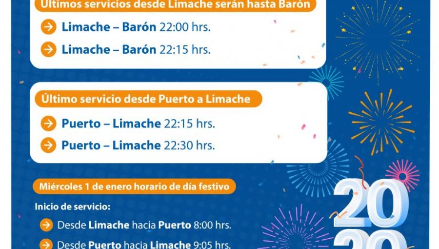 Así funcionará Metro Valparaíso durante este martes 31 de diciembre