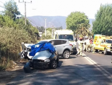 Violenta colisión frontal deja tres personas fallecidas en la ruta F-30 de Puchuncaví