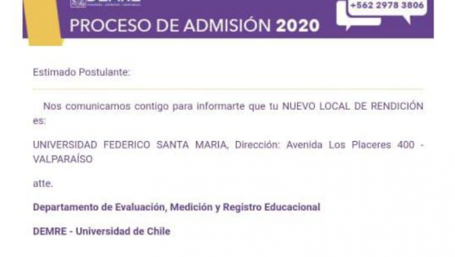 Por toma del liceo Eduardo de la Barra, trasladan PSU a la Universidad Santa María de Valparaíso