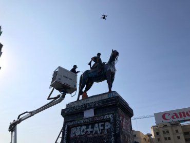 Consejo de Monumentos inició el refuerzo de piezas del monumento al general Baquedano