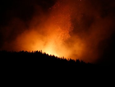 Alerta Roja en Ercilla y Angol por incendio forestal que se encuentra cercano a zonas pobladas