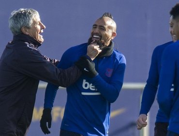 Quique Setién alabó a Arturo Vidal tras su debut: "Es un chaval extraordinario"