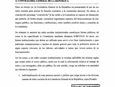 Andrés Celis criticó a Juan Antonio Coloma por oficio solicitando información de redes sociales de Contraloría