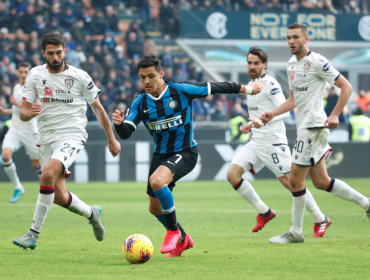 Alexis Sánchez jugó en amargo empate del Inter de Milan: se sigue enredando