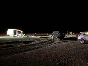 Cuatro fallecidos deja violenta colisión frontal en ruta Calama - San Pedro de Atacama