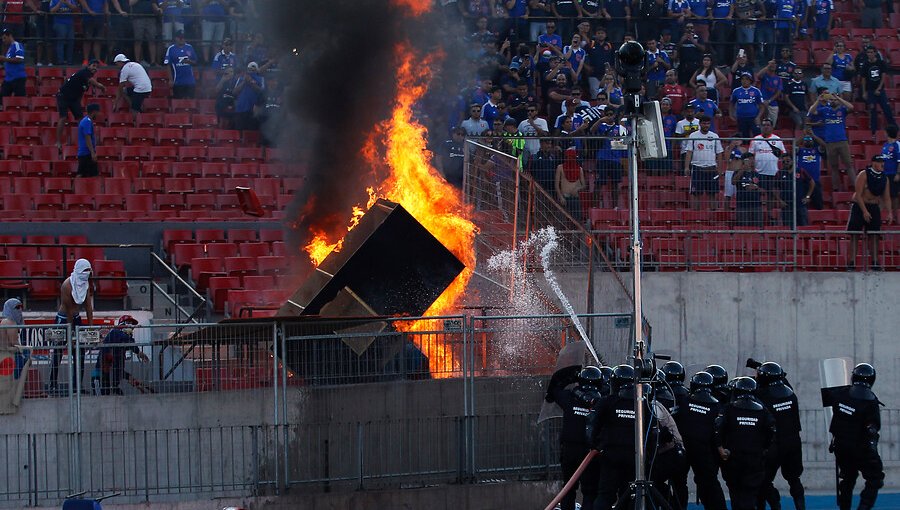 Los serios incidentes que provocaron hinchas de la U en partido por Copa Libertadores